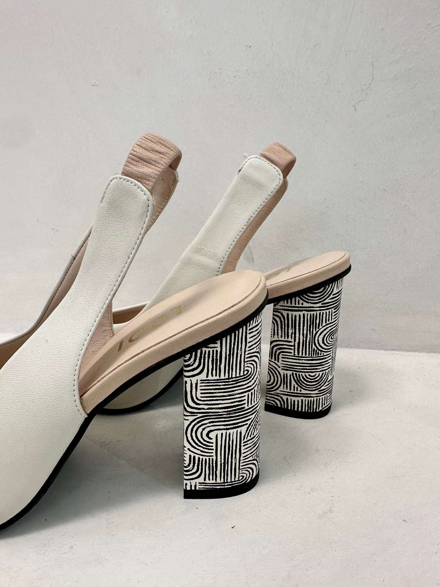 SENIC WHITE NUDE HEEL - LODI