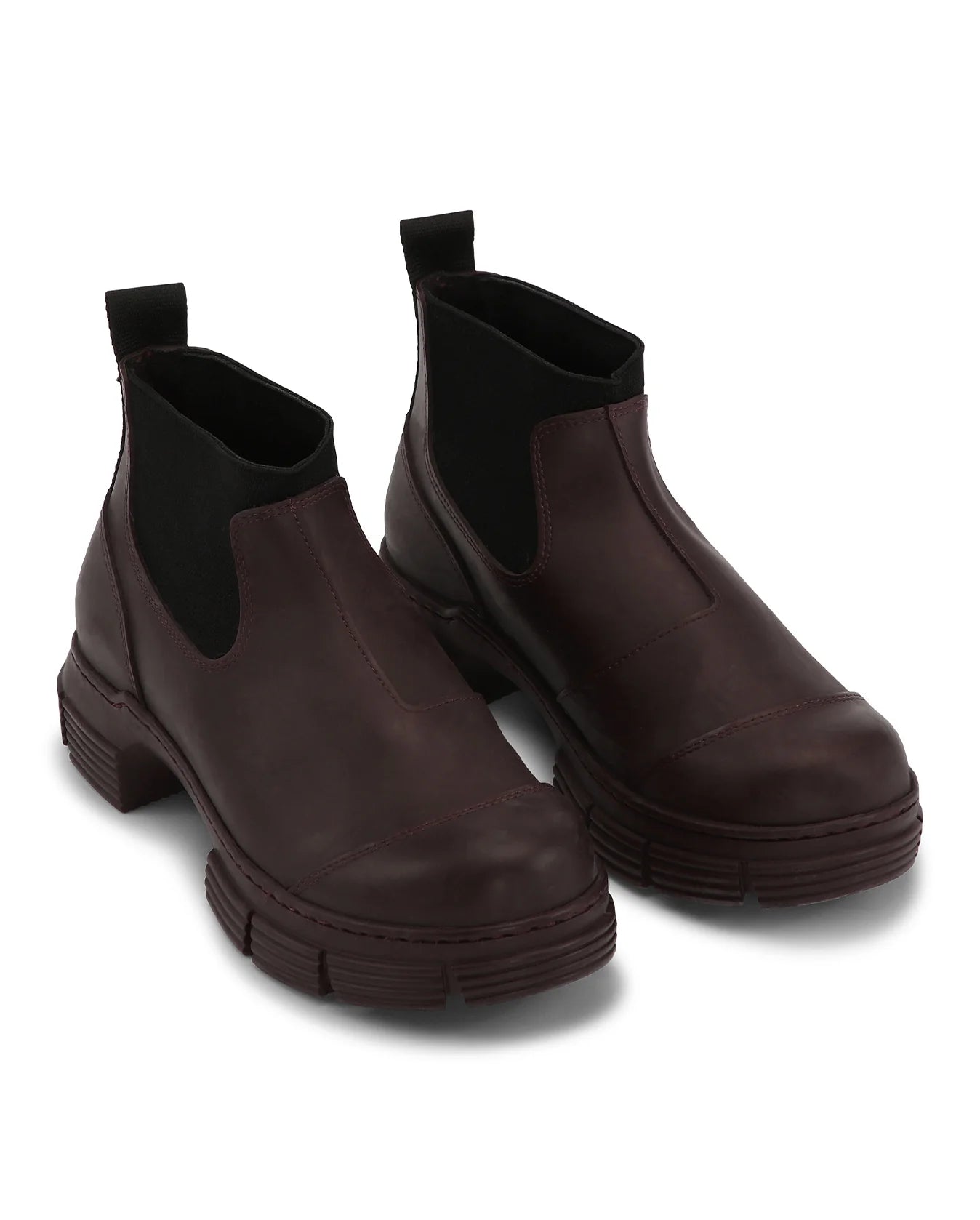 RECYCLED RUBBER BOOT BURGUNDY - GANNI