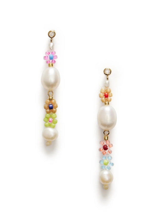 FLOWER BEAD EARRINGS