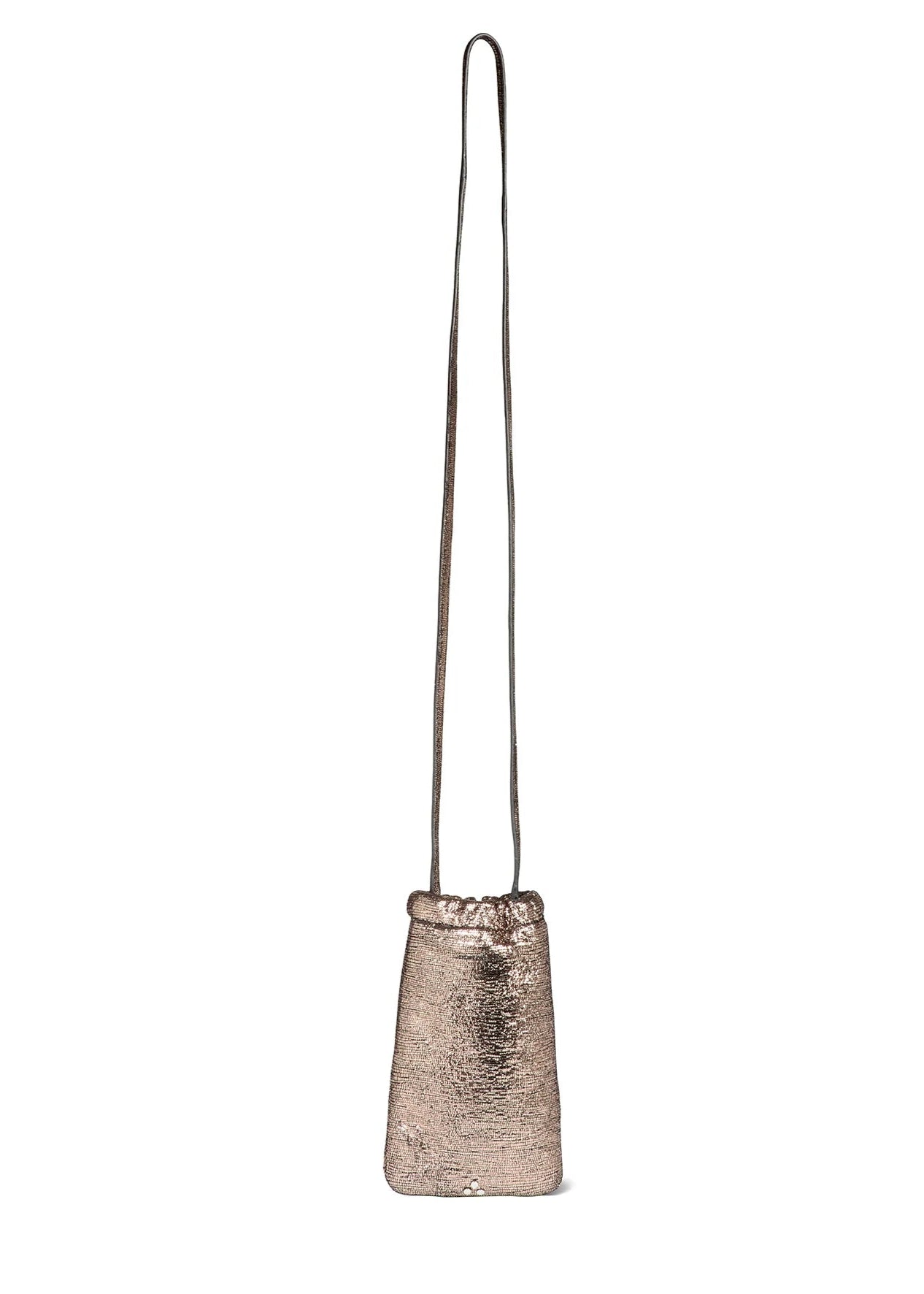 Gordi Mobile in Goatskin Lame Champagne