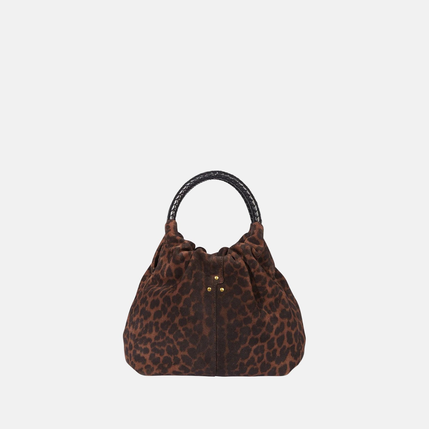 Gordi S Split Suede Leopard bag
