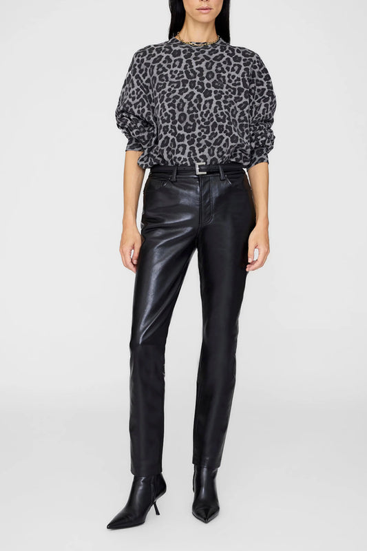 Miles Sweatshirt in Grey Leopard