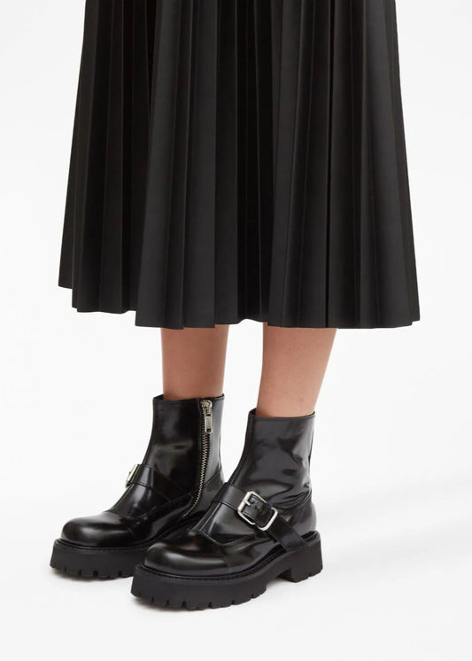 BLACK BUCKLE ANKLE BOOT - MM6
