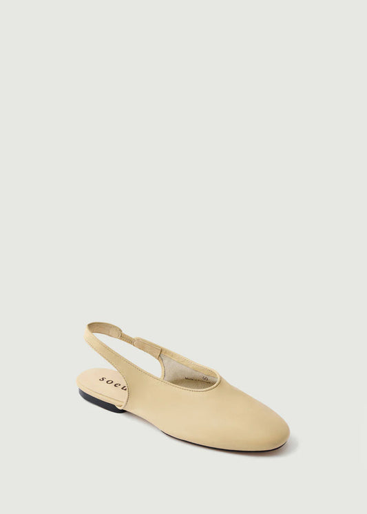 EMMETT - SLINGBACK FLAT SHOE - CREAM -SOEUR