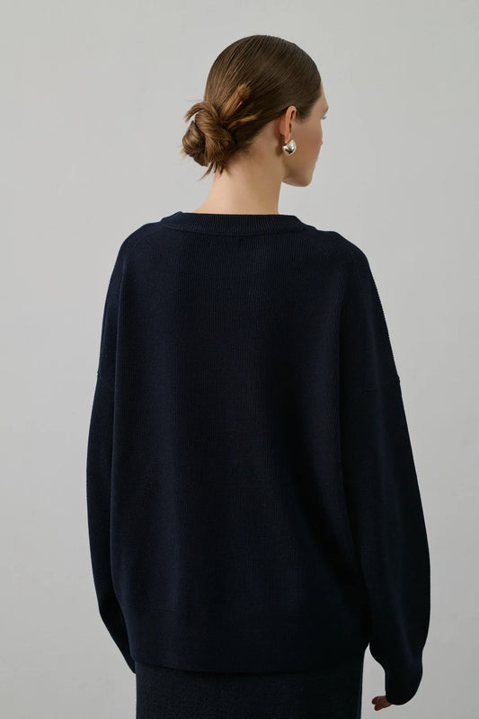 Feroe Pullover in Navy