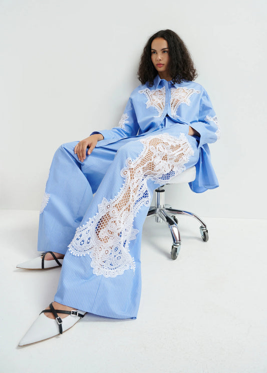 HOOFD SHIRT - AQUA - ESSENTIAL ANTWERP