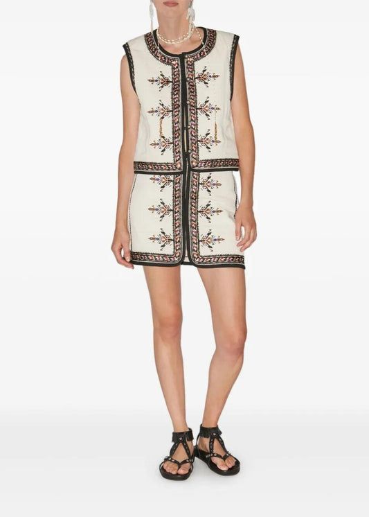 ZEANA GILET - ECRU - ISABEL MARANT