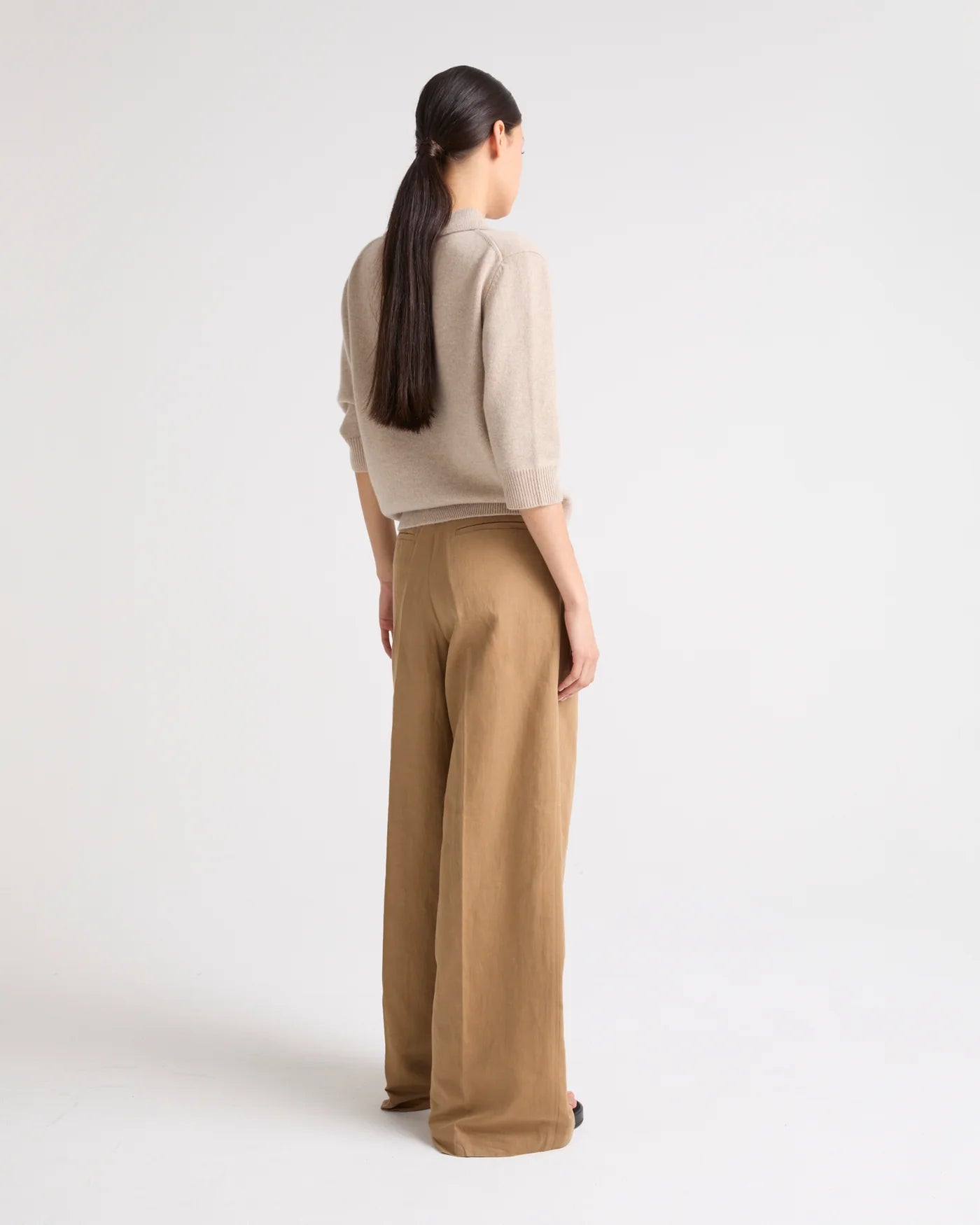 HIGH WAISTED PANTS IN MALT - YVES SALOMON