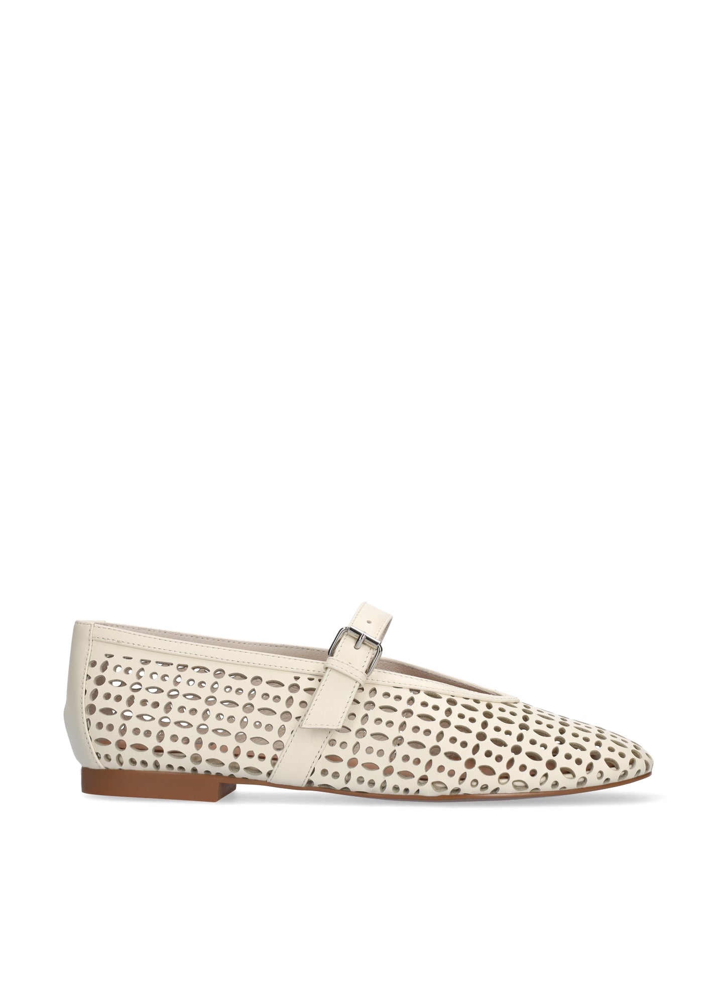 MAIA BALLET SHOE - CREAM LEATHER - BIBI LOU