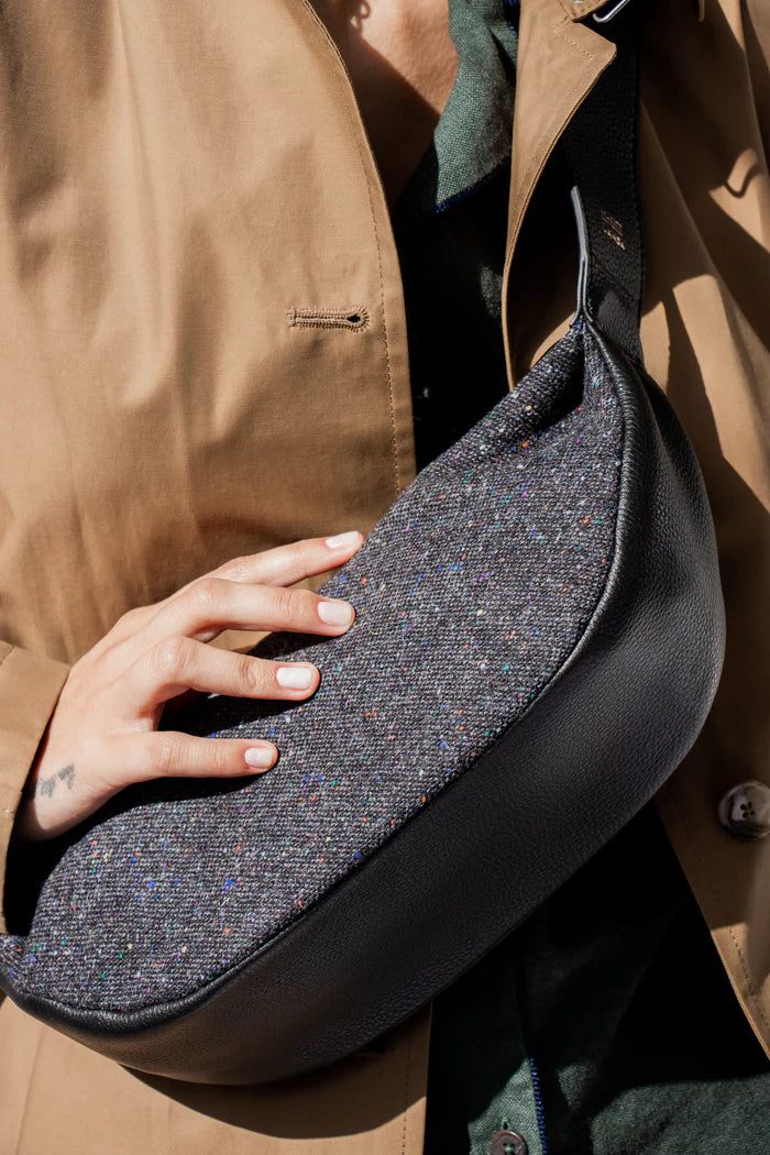 Chopo Leather and Tweed Sling Bag