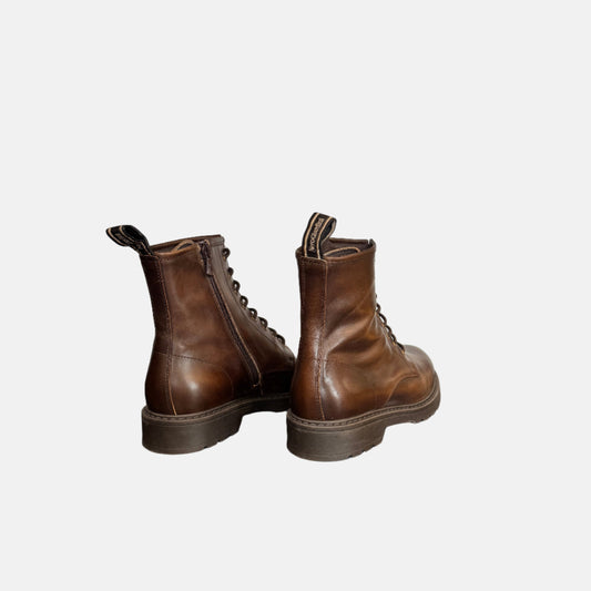 Lace Up Combat Boot in Brown