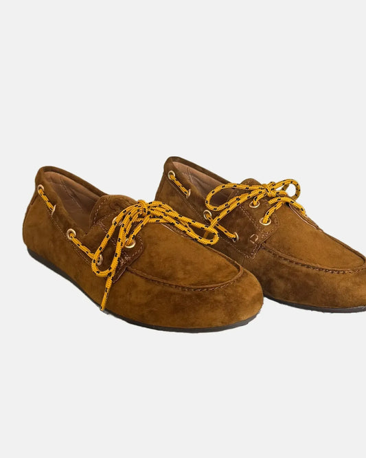Kid Suede Loafer in Cuero