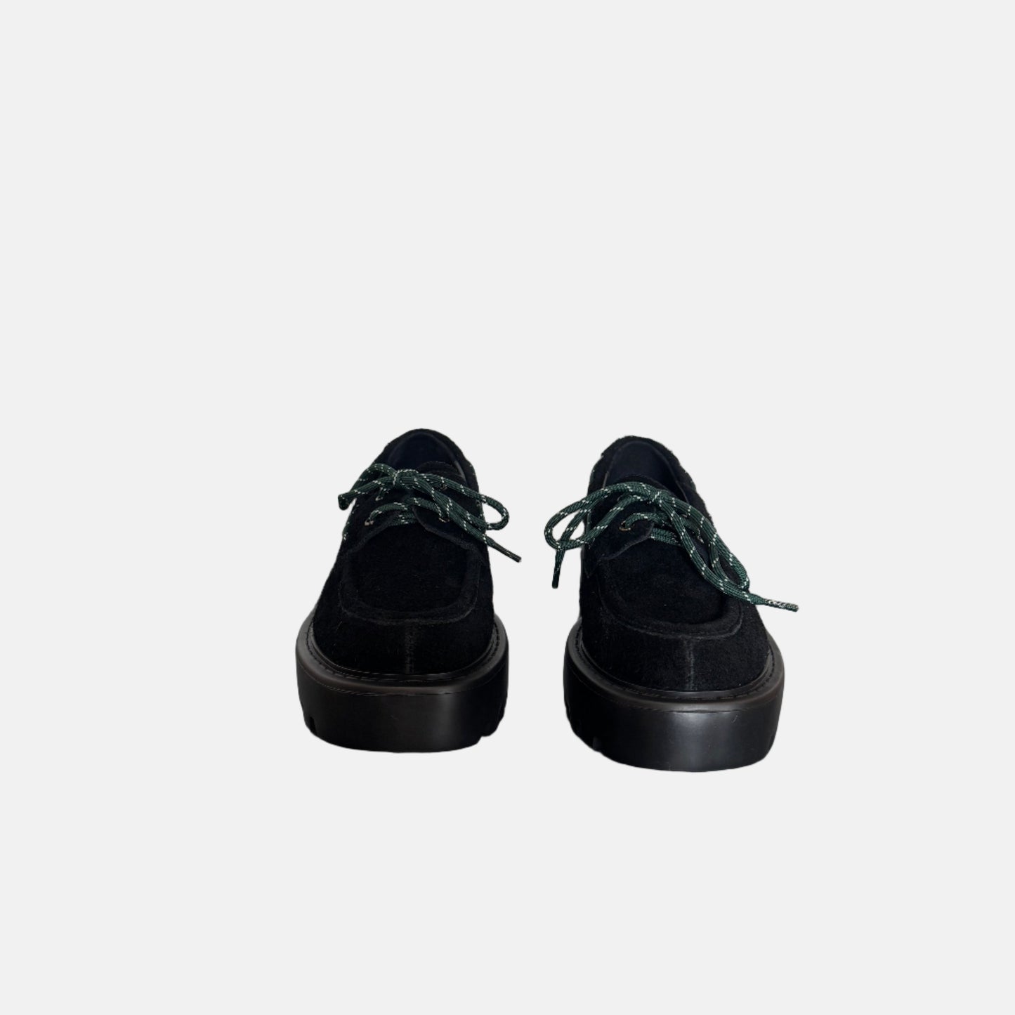 Furry Cow Suede Loafer in Black