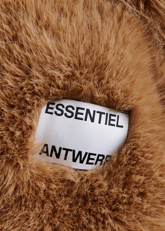 Faux Fur Scarf in Brown