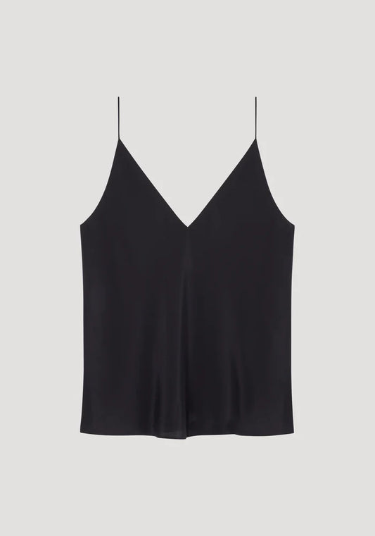 Silk Camisole Top in Black