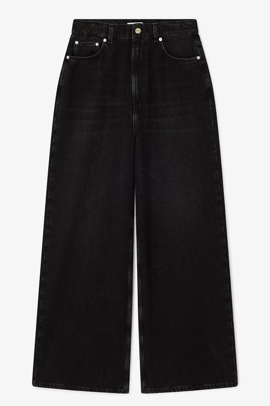 Baggy Jeans in Washed Black
