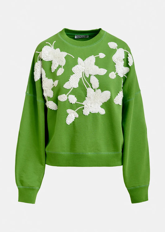 Jaga Embroidered Sweatshirt in Green