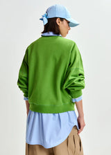 Jaga Embroidered Sweatshirt in Green