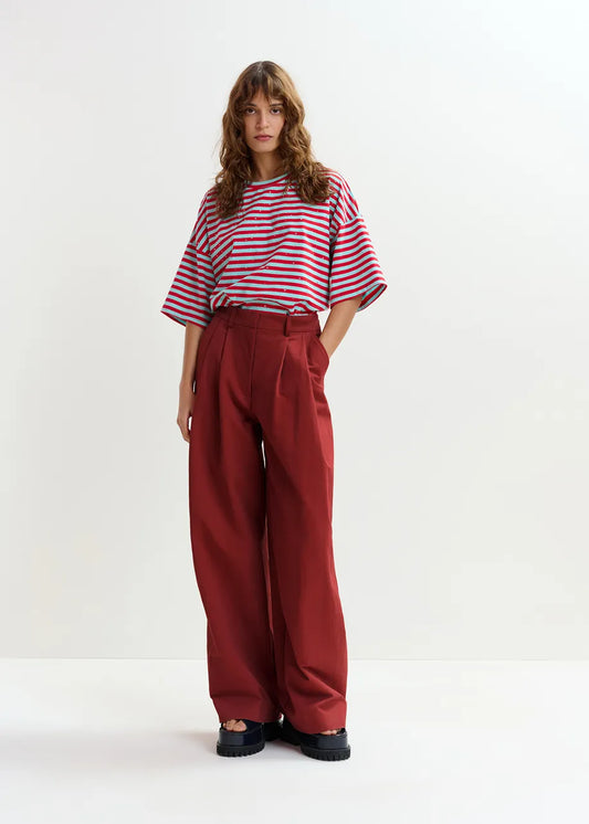 Jazmine Pleated Wide Leg Pants in Dusty Tawney