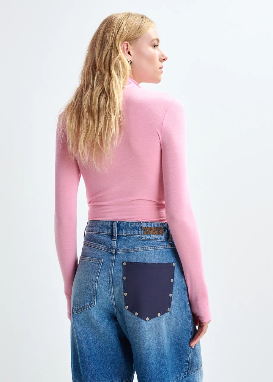 Turtleneck Sweater in Pink