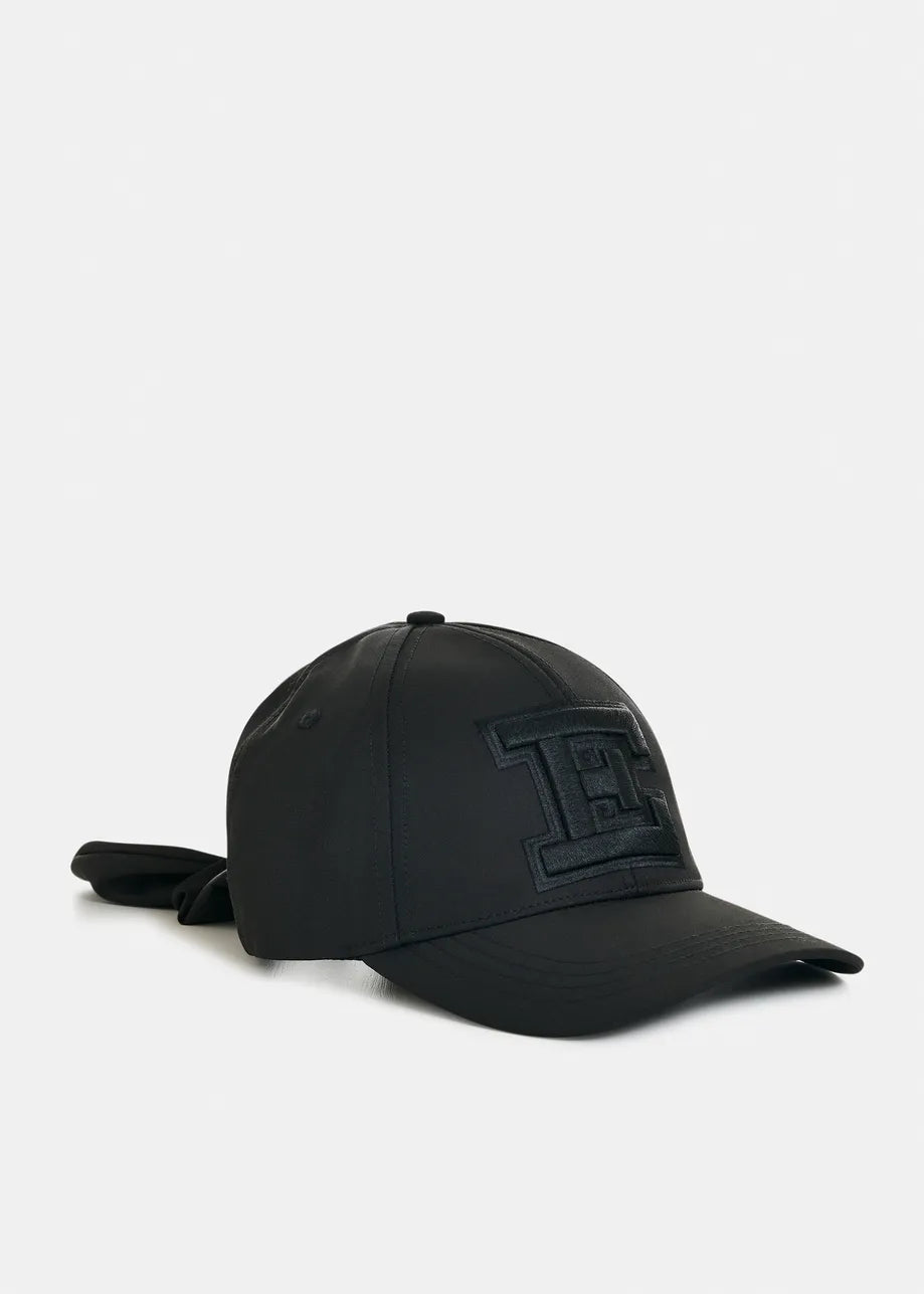 Jiny Cap with Bow in Black