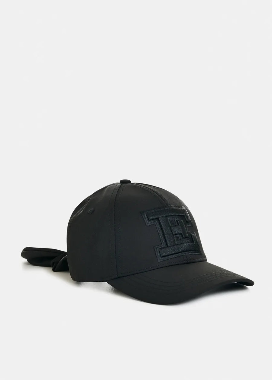 Jiny Cap with Bow in Black