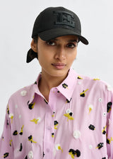Jiny Cap with Bow in Black