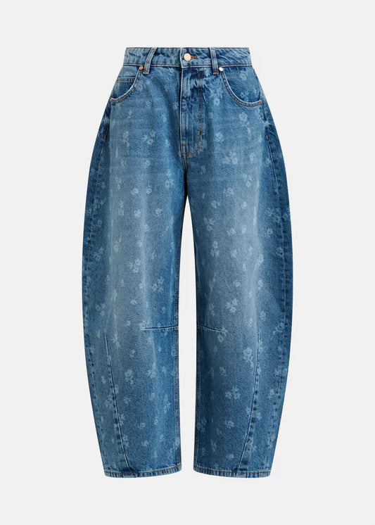 Barrel Leg Jeans in Blue