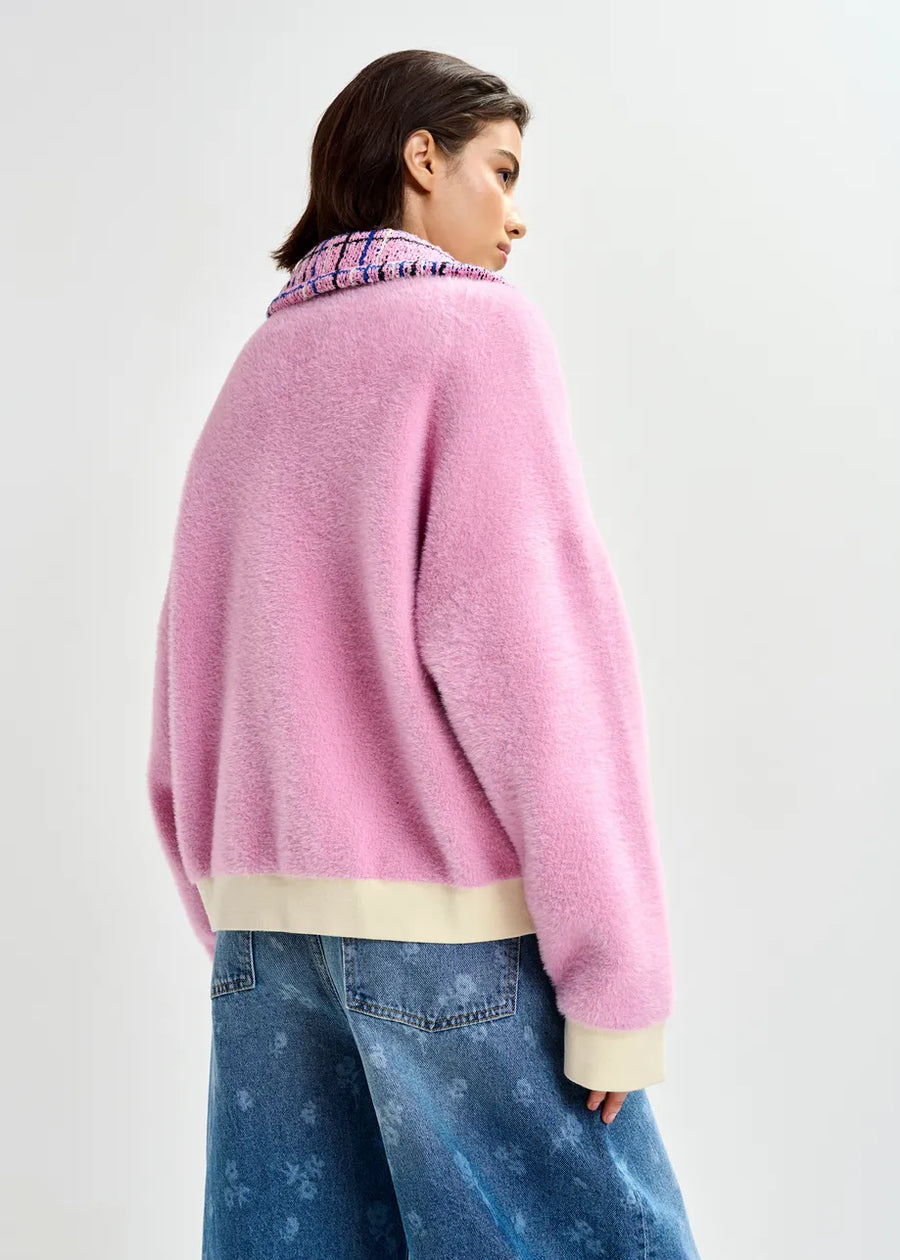 Joilu Knitted Jacket in Pink