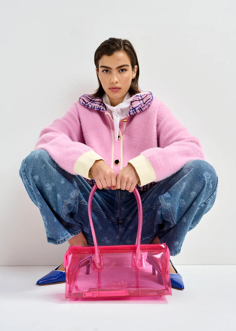 Joilu Knitted Jacket in Pink