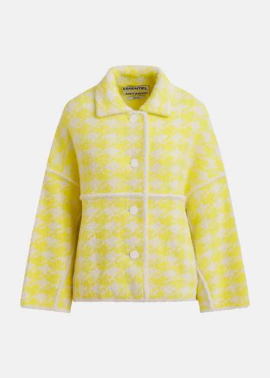 Joking Knit Jacket in Yellow