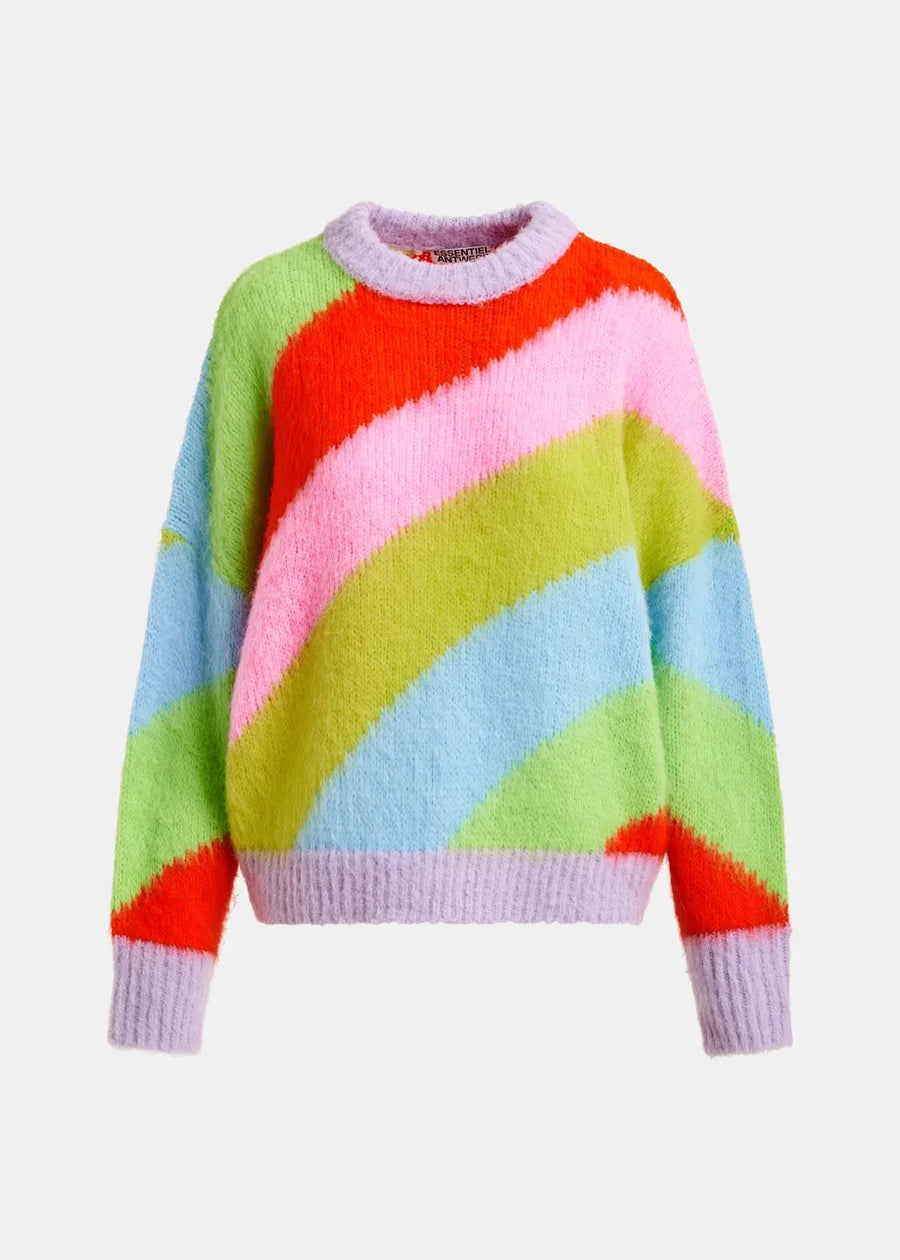 Jolor Striped Pullover in Orange Brulee