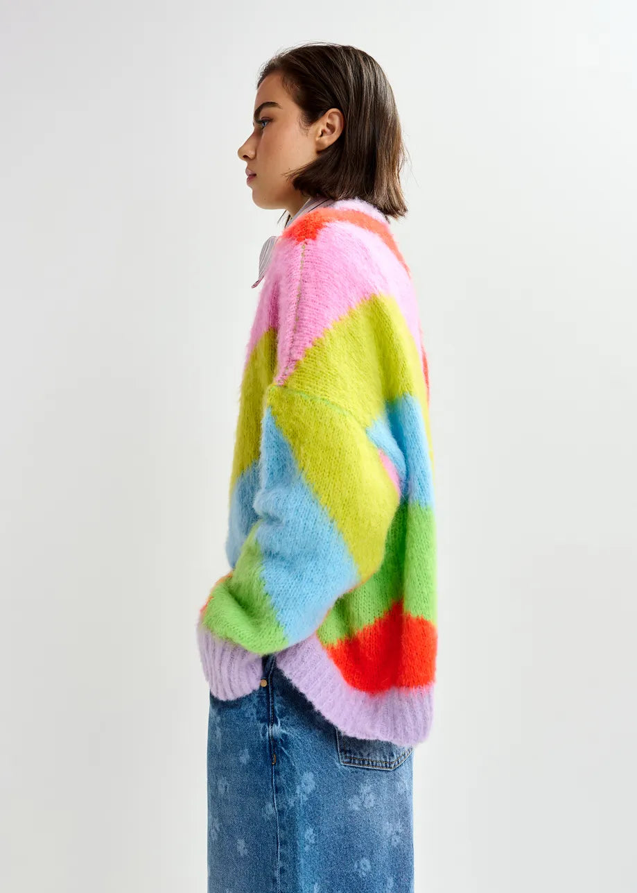 Jolor Striped Pullover in Orange Brulee