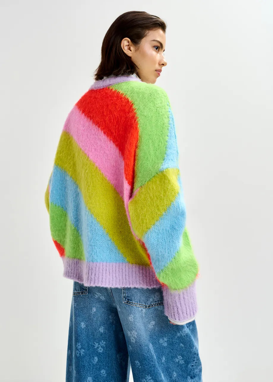 Jolor Striped Pullover in Orange Brulee