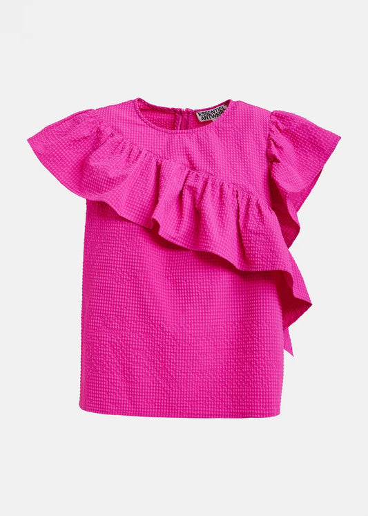 Joojoo Ruffle Top in Pink