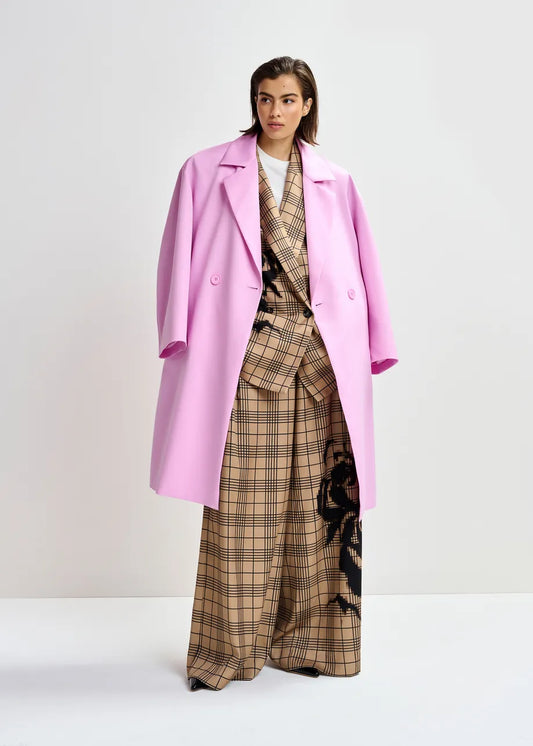 Junta Oversized Coat in Pink