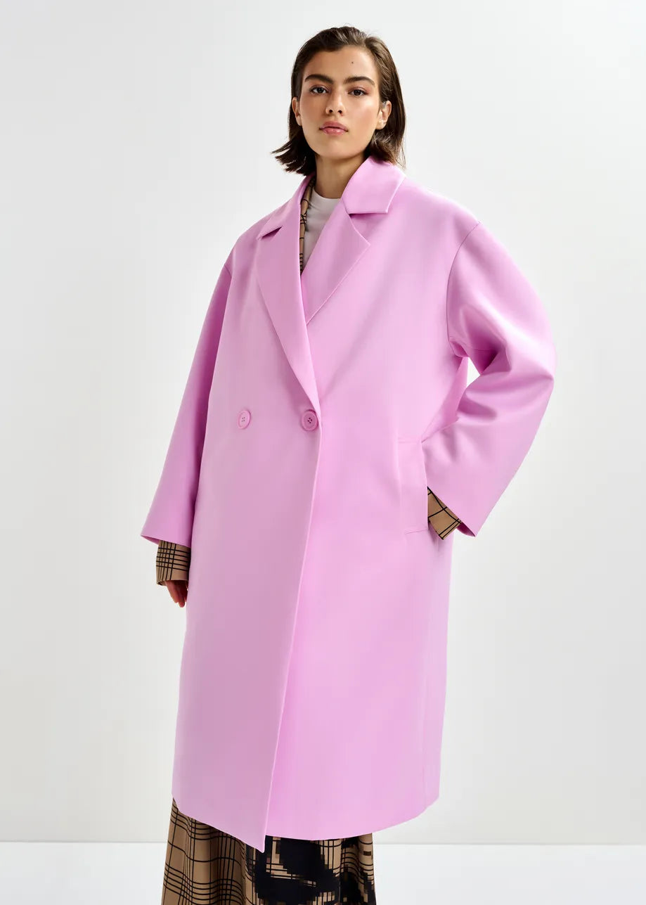 Junta Oversized Coat in Pink