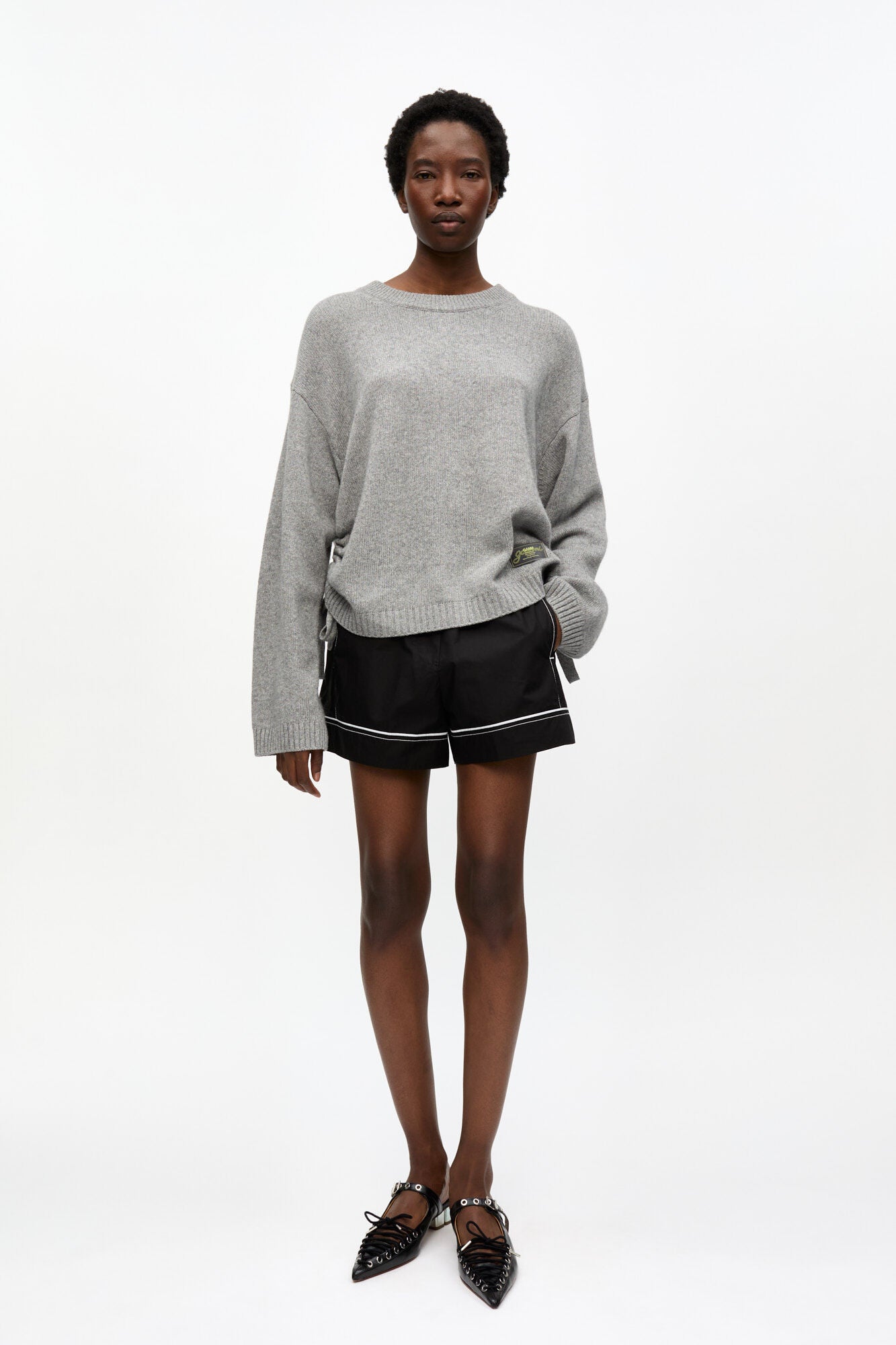 Future Mixed Wool Oversized Jumper in Grey