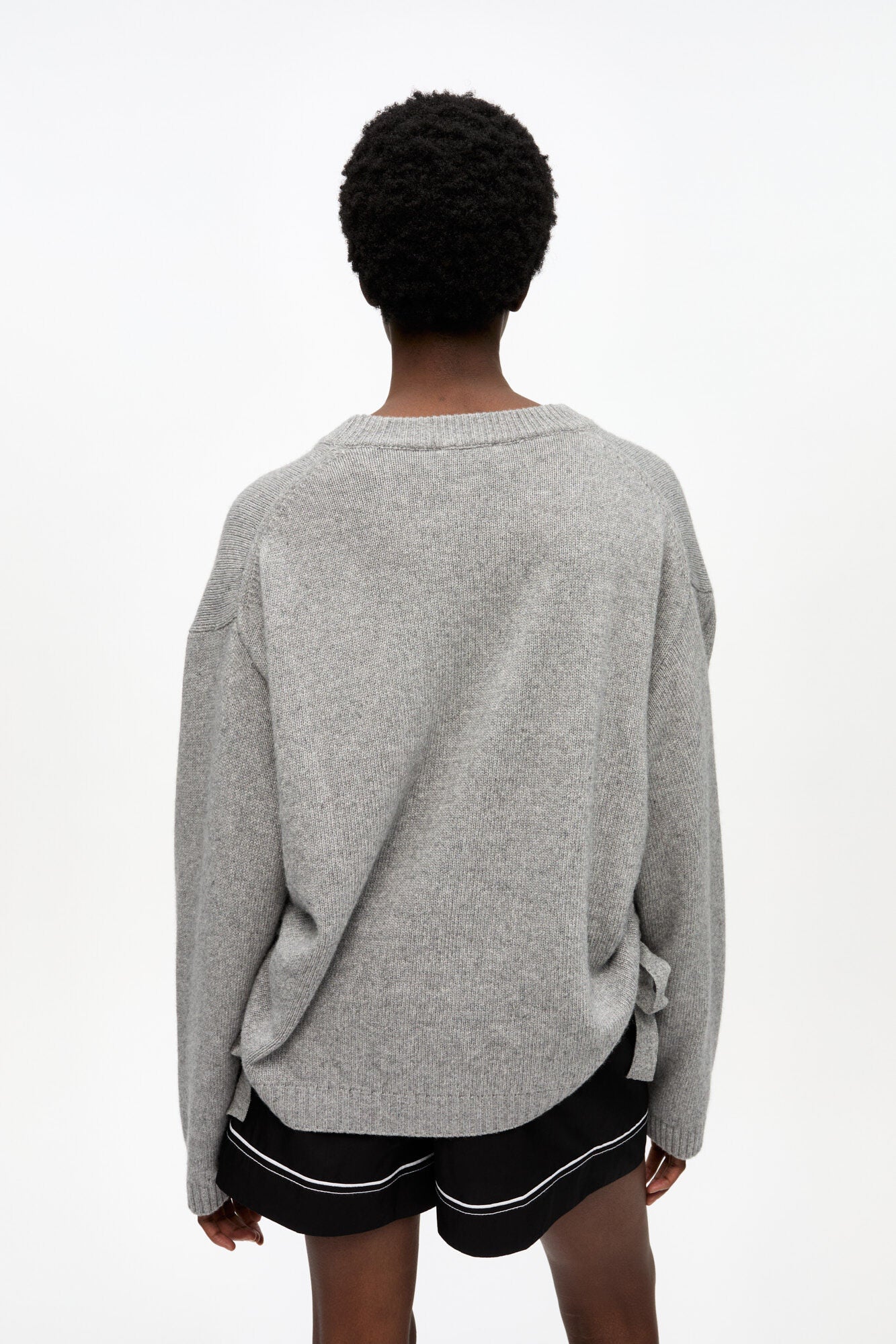 Future Mixed Wool Oversized Jumper in Grey