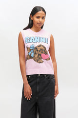 Puppy Wool Vest in Pink