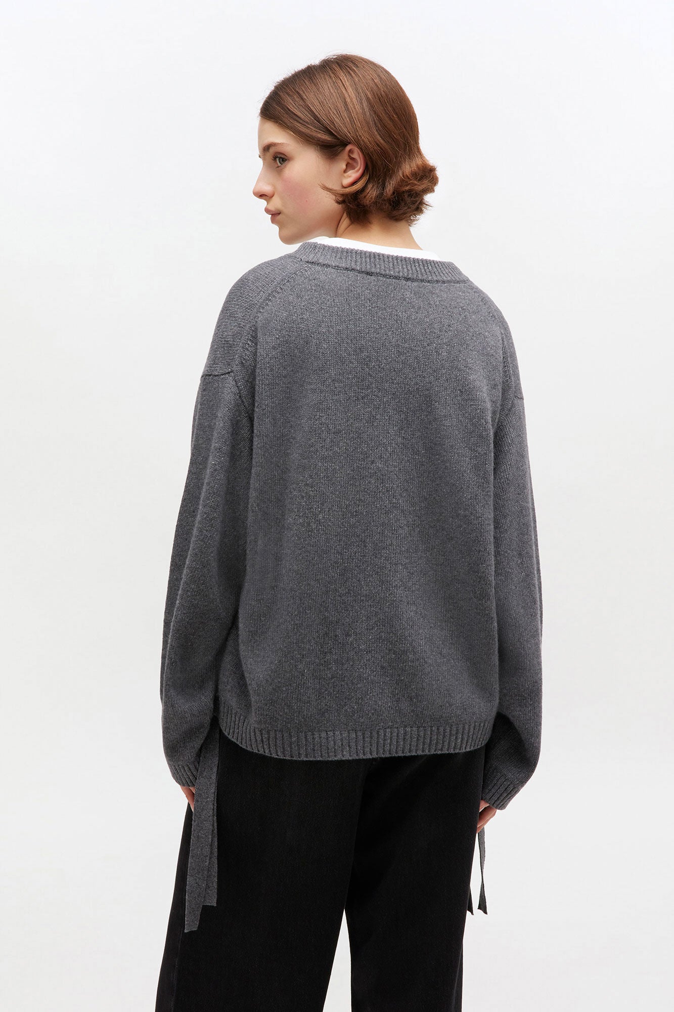 Wool Mix Jumper in Grey