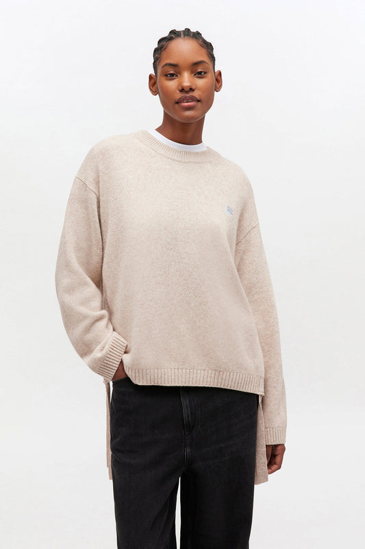 Wool Mix Jumper in Beige