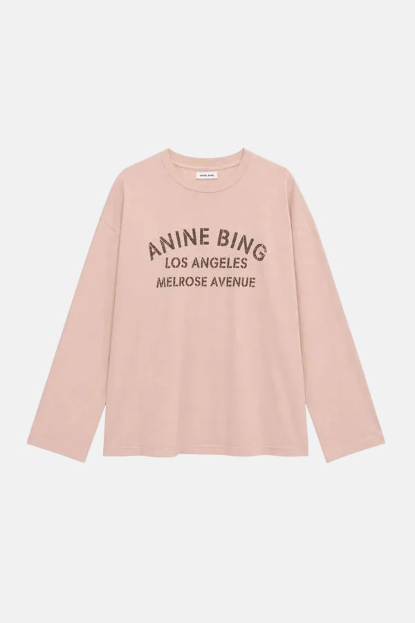 Ivan Long Sleeve Melrose Stencil in Washed Blushed