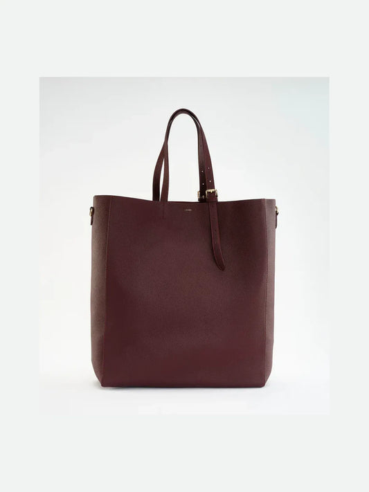 Panama Oversized Shopper Bag in Burgundy