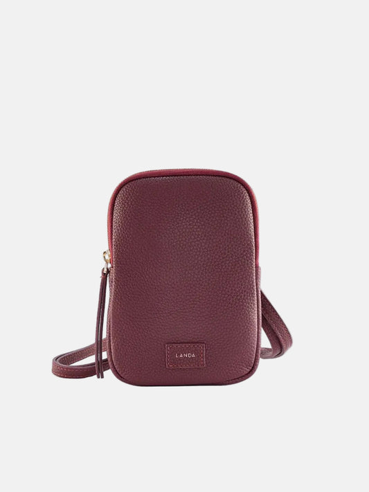 Cassia Phone Bag in Burgundy