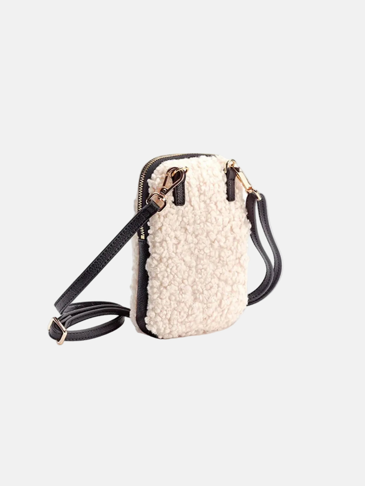 Cassia Phone Bag in Shearling Shearling