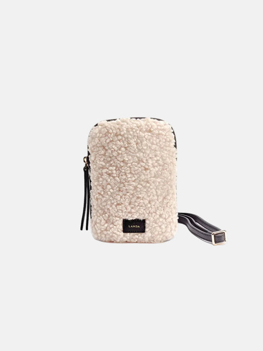 Cassia Phone Bag in Shearling Shearling