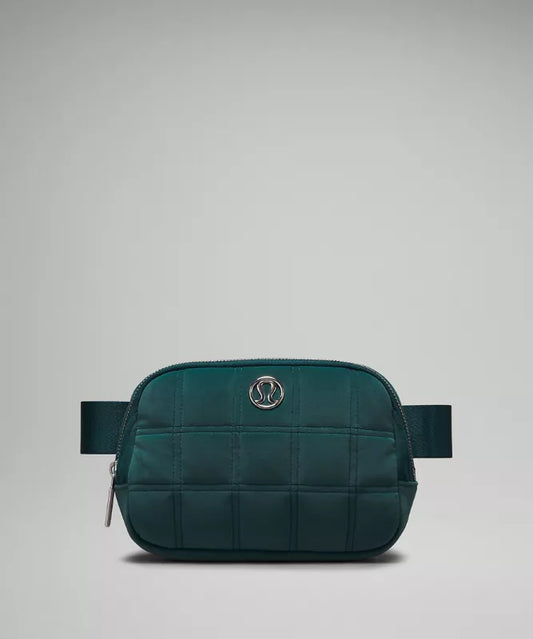 Everywhere belt bag quilted velour-storm teal