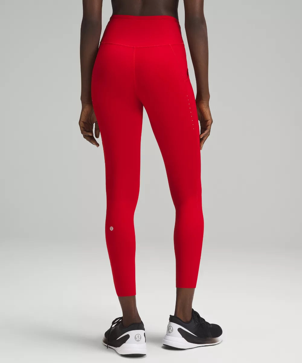 FAST AND FREE HR PANTS 25" POCKETS - RED - LULULEMON