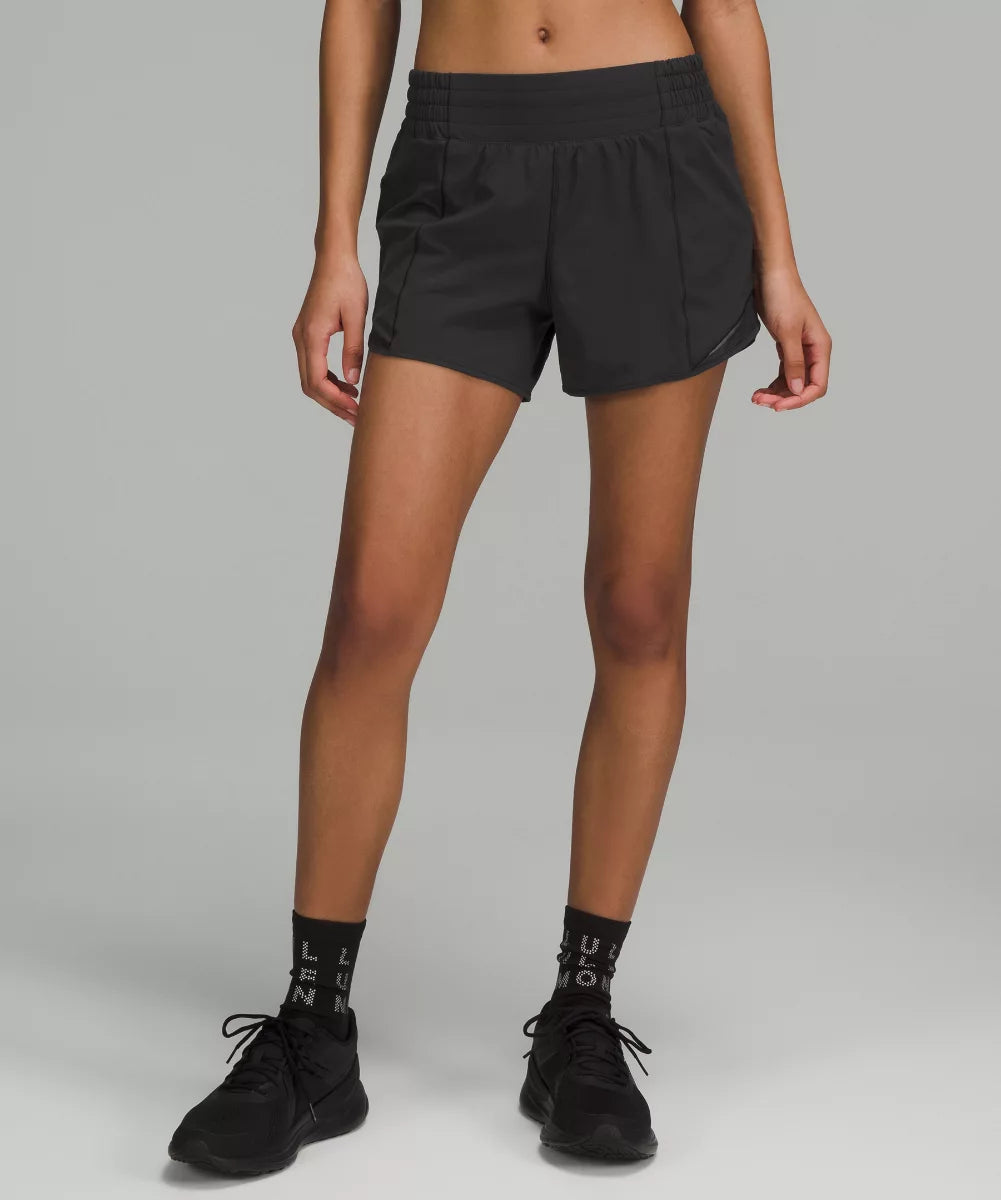 HOTTY HOT HIGH RISE LINED SHORT 4"-BLACK
